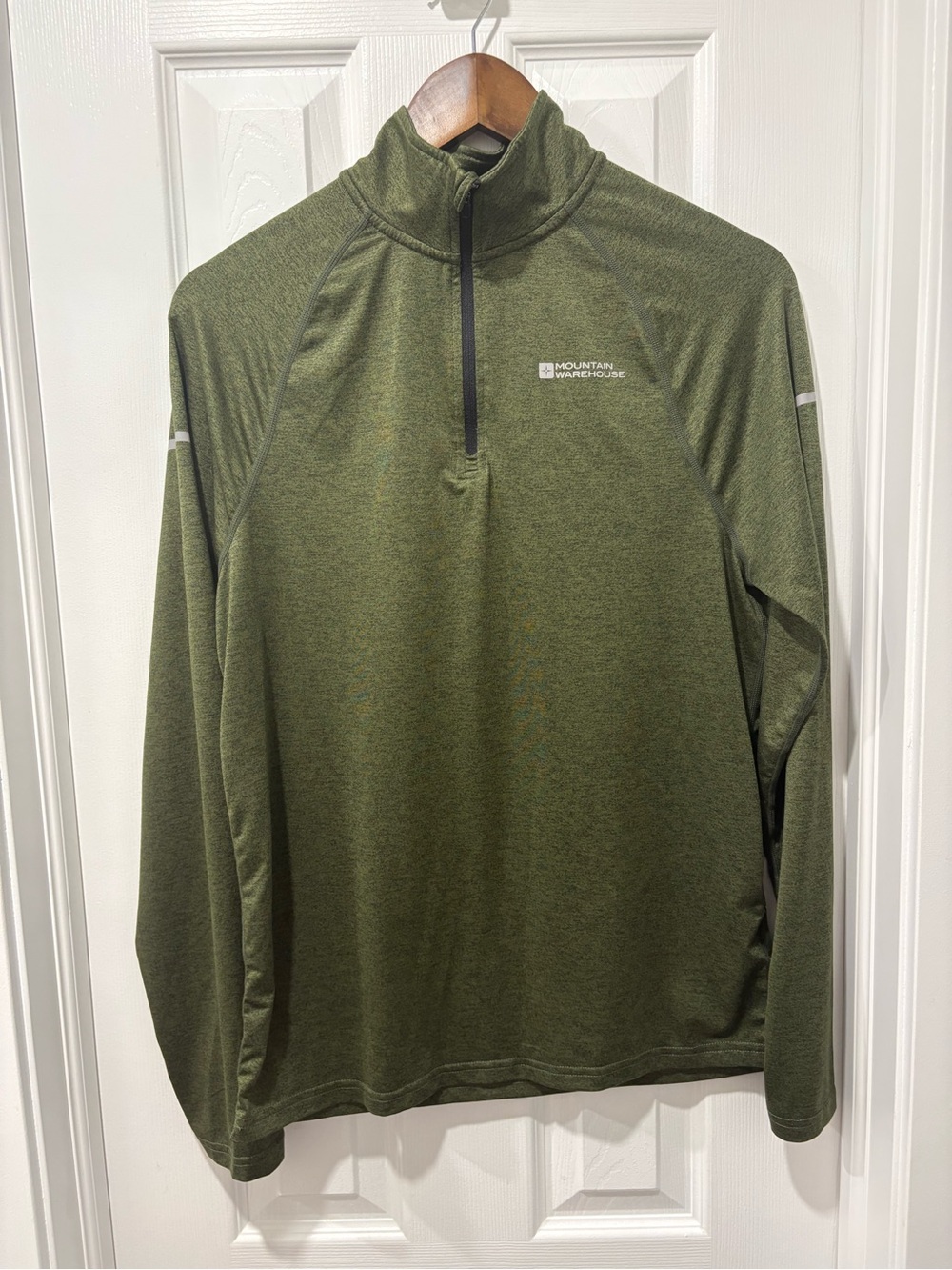 Men’s Olive Green Quarter-Zip Pullover men’s Small